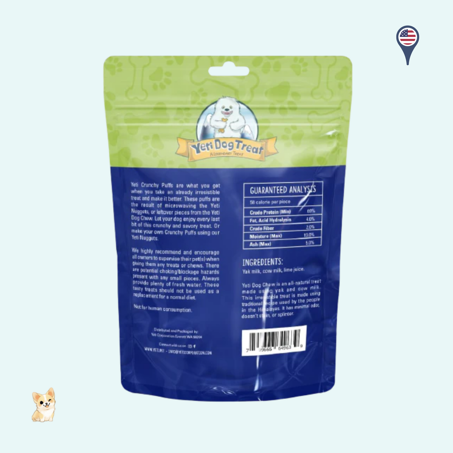 Yeti Dog Treat Crunchy Puffs (3.5oz)