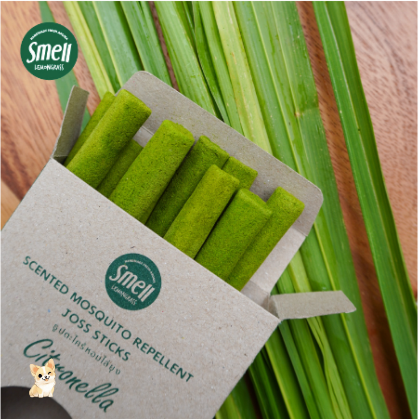 Smell Lemongrass Handmade Scented Mosquito Repellent Joss Sticks (13 Sticks/Box)