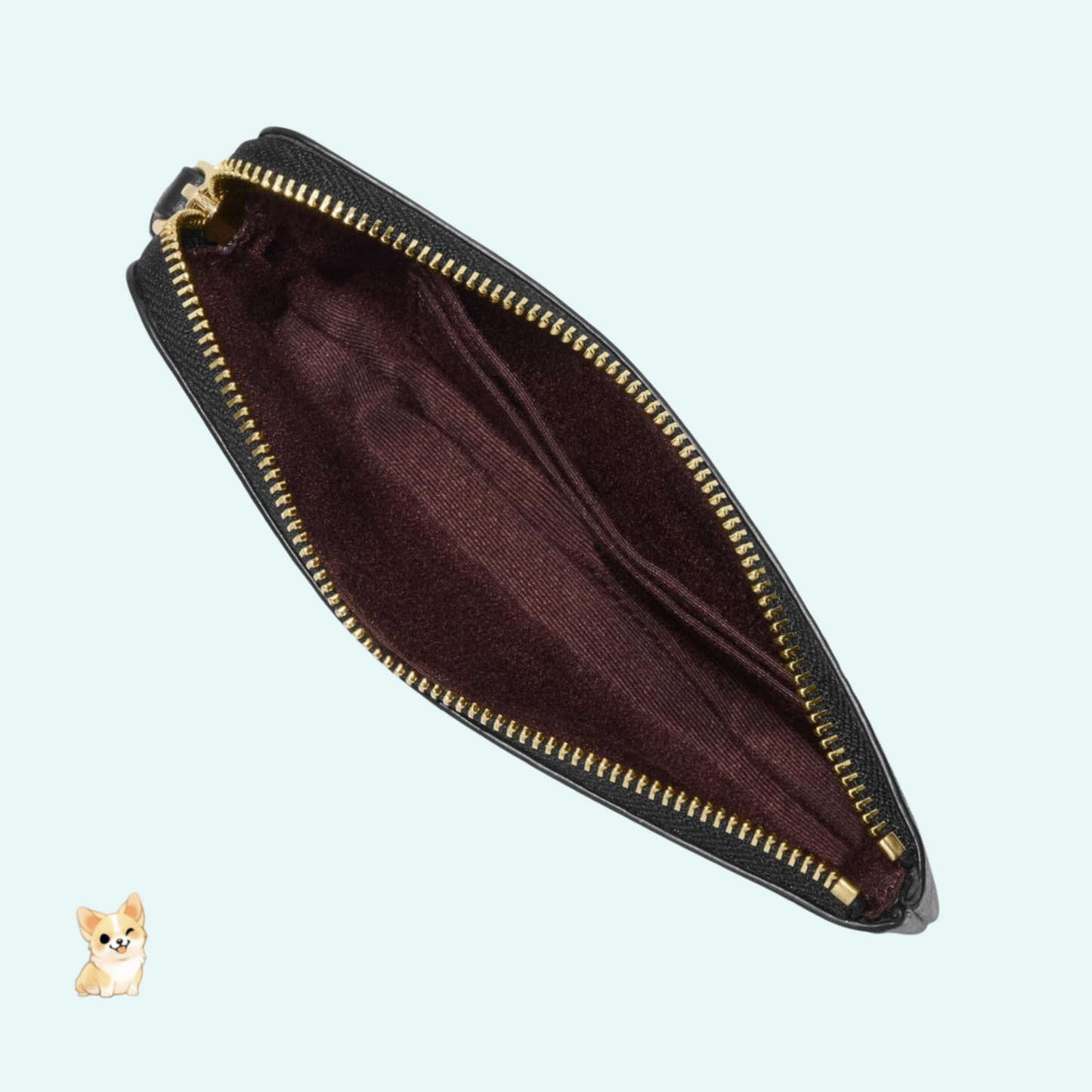 Coach Corner Zip Wristlet With Monogram Print