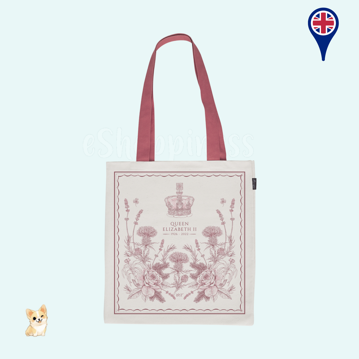 Victoria Eggs Queen Elizabeth II Commemorative Canvas Bag