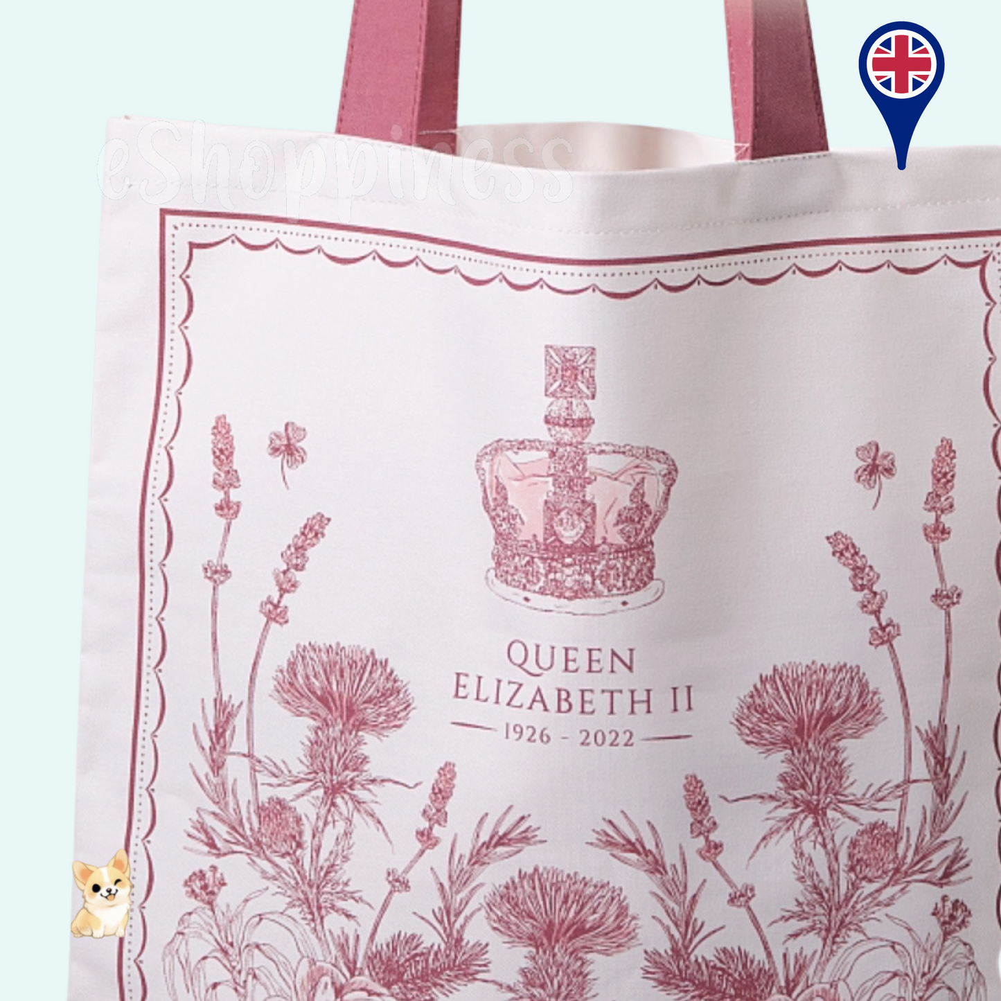 Victoria Eggs Queen Elizabeth II Commemorative Canvas Bag