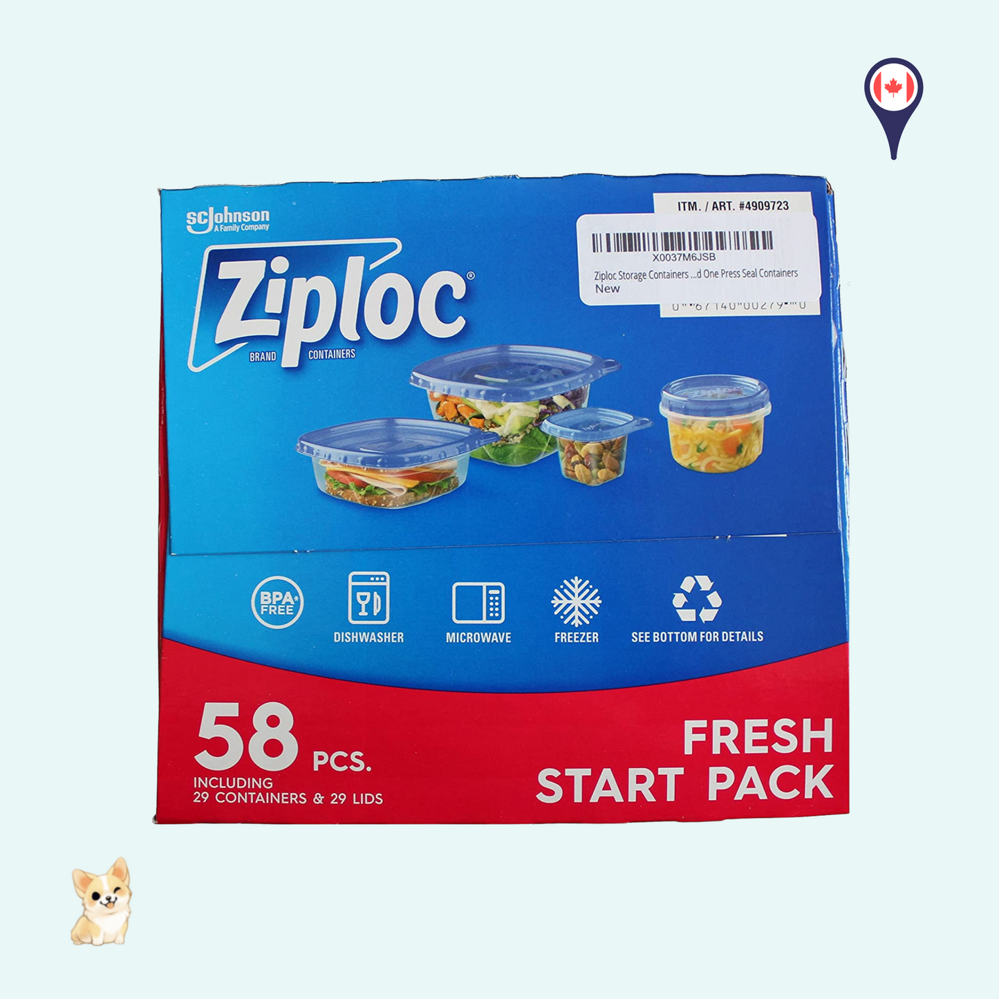 加拿大Ziploc 保鮮密實盒套裝 (58件)